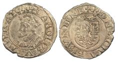 World Coins - FRANCE Besançon Charles V, as Holy Roman Emperor 1530-1556 Blanc (1/2 Karolus) 1542 EF