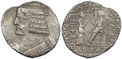 Ancient Coins - Parthia Vardanes II 55-58 A.D. Tetradrachm Good VF