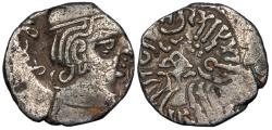 Ancient Coins - Indo-Scythian Kings Western Satraps Bhartrdaman 277-295 A.D. Drachm VF