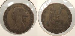 World Coins - GREAT BRITAIN: 1861 Victoria Halfpenny