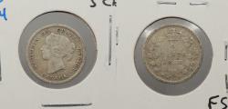 World Coins - CANADA: 1888 Victoria 5 Cents