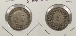 World Coins - SWITZERLAND: 1897 5 Rappen