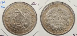 World Coins - BOLIVIA: 1906-PTS MM 50 Centavos