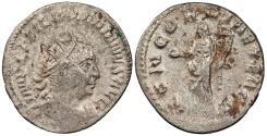 Ancient Coins - Valerian I 253-260 A.D. Antoninianus Rome or Viminacium Mint Near EF