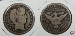 Us Coins - 1894-O Barber 50 Cents (Half Dollar)