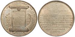 World Coins - SWITZERLAND Neuchatel Le Locle by Charles-Samuel Girardet 1830 Silvered Bronze 48mm Medal AU