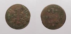World Coins - GERMAN STATES: Frankfurt 1800-F Pfennig
