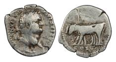 Ancient Coins - Titus, as Caesar 69-79 A.D. Denarius Rome Mint Near VF