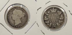 World Coins - CANADA: 1899 small '9's Victoria 10 Cents