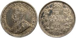 World Coins - CANADA 1916 5 Cents
