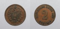 World Coins - GERMANY: 1875-J 2 Pfennig