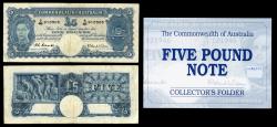 World Coins - AUSTRALIA Commonwealth Bank of Australia ND (1952) 5 Pounds VF