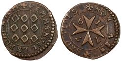 World Coins - MALTA Order of Malta Emmanuel de Rohan 1776 Grano EF