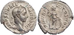 Ancient Coins - Severus Alexander 222-235 A.D. Denarius Rome mint Near EF