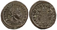 Ancient Coins - Constantine II, as Caesar 317-337 A.D. Follis Trier Mint EF