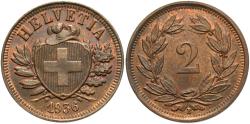 World Coins - SWITZERLAND 1936 2 Rappen