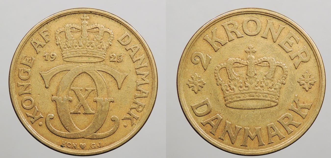 DENMARK: 1925 2 Kroner | European Coins