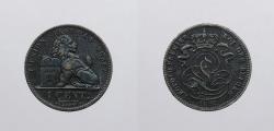 World Coins - BELGIUM: 1862 Centime
