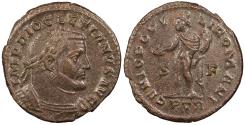 Ancient Coins - Diocletian 284-305 A.D. Follis Trier Mint Good VF