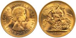 World Coins - GREAT BRITAIN Elizabeth II 1958 Sovereign UNC