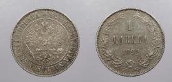 World Coins - FINLAND: 1892 Markka