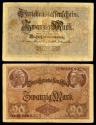 World Coins - GERMANY Reichsschuldenverwaltung 5 August 1914 20 Mark VG/F