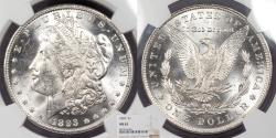 Us Coins - 1893 Morgan 1 Dollar (Silver) NGC MS-63