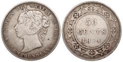 World Coins - CANADA Newfoundland Victoria 1874 50 Cents VF