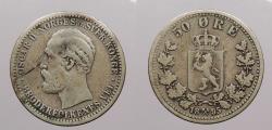 World Coins - NORWAY: 1895 50 Ore