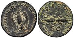 Ancient Coins - Hadrian 117-138 A.D. Quadrans or Semis Rome Mint VF
