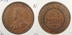 World Coins - AUSTRALIA: 1936 George V Penny