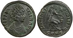 Ancient Coins - Aelia Flaccilla, wife of Theodosius I 379-386 A.D. AE2 Constantinople Mint Good VF ex. Roma E-Sale 112, lot 1282, with ticket.