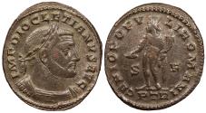 Ancient Coins - Diocletian 284-305 A.D. Follis Trier Mint Good VF