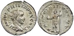 Ancient Coins - Philip II, as Caesar 247-249 A.D. Antoninianus Rome Mint Near EF