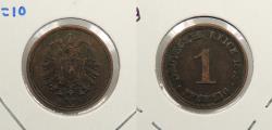 World Coins - GERMANY: 1875-J Pfennig