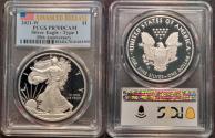 Us Coins - 2021-W Silver Eagle; Type 1 1 Dollar (Silver) Advanced Release PCGS PR-70 DCAM