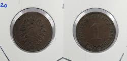 World Coins - GERMANY: Empire 1889-J Pfennig