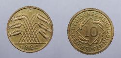 World Coins - GERMANY: Weimar Republic 1924-G 10 Reichspfennig