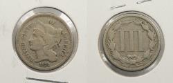Us Coins - 1872 3 Cent (Nickel)