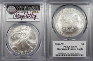 Us Coins - 2006-W Burnished Silver Eagle 1 Dollar (Silver) PCGS SP-70