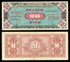 World Coins - GERMANY Alliierte Militarbehorde 1944 20 Mark VF/EF