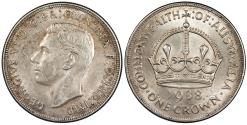 World Coins - AUSTRALIA George VI 1938 Crown AU/UNC
