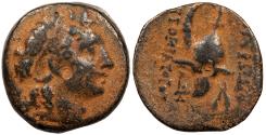 Ancient Coins - Seleukid Kings Tryphon 142-138 B.C. AE16 VF