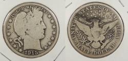 Us Coins - 1915-S Barber 50 Cents (Half Dollar)
