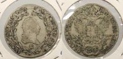 World Coins - AUSTRIA: 1809-E Franz I 20 Kreuzer