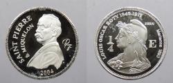World Coins - SAINT PIERRE & MIQUELON: 2004 Oscar Roty Essai 1/4 Euro Proof