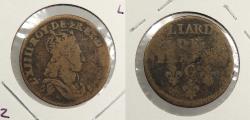 World Coins - FRANCE: (1655-1658)-G Louis XIV Liard