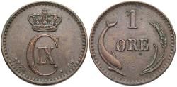 World Coins - DENMARK 1875 1 Ore