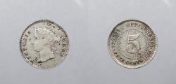 World Coins - STRAITS SETTLEMENTS: 1881 5 Cents