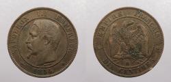 World Coins - FRANCE: 1854-BB 10 Centimes